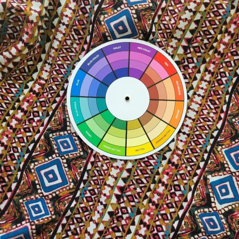 Carol Taylor Women's XL Brown Blue Geometric Dolman 3/4 Sleeve Pullover GEO185XE